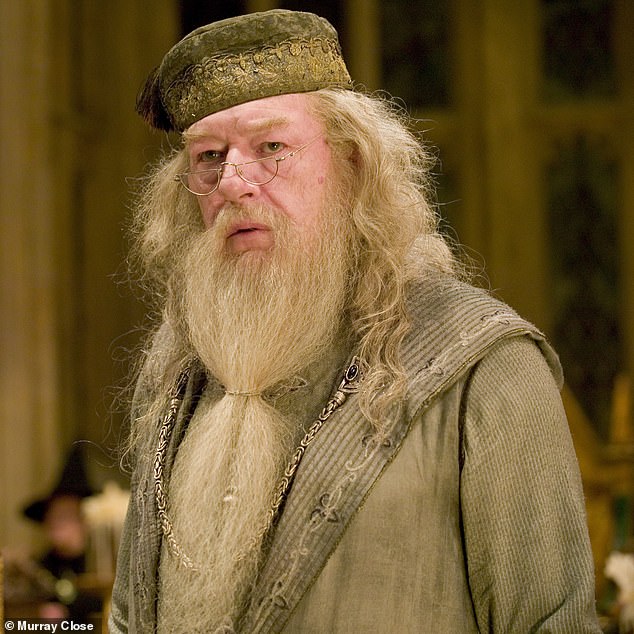 Dumbledore, played by Michael Gambon in the final six of eight Harry Potter films, is the headmaster of the wizarding school Hogwarts and a mentor to the title character