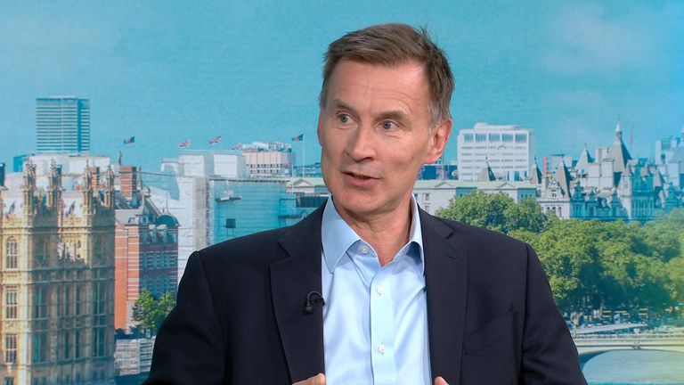 Jeremy Hunt speaking to Sophy Ridge