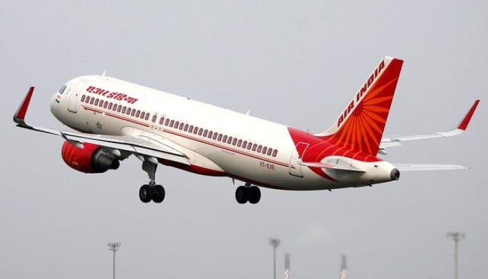 An Air India Airbus A320-200 aircraft takes off from the Sardar Vallabhbhai Patel International Airport in Ahmedabad, India, on July 7, 2017. —Reuters