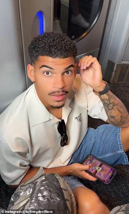 Morgan Gibbs-White was forced to slum it on the floor of a train during a fun visit to London