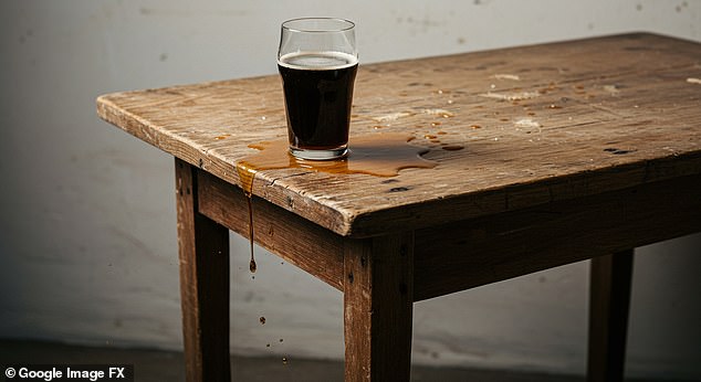 Using this trick, you should be able to put an end to spilled pints in pubs (Picture generated by AI)