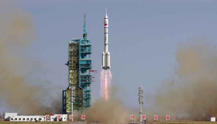 A Long March-2F rocket carrying the Shenzhou-20 spacecraft takes off from the Jiuquan Satellite Launch Centre for a crewed mission to Chinas Tiangong space station, near Jiuquan, Gansu province, China April 24, 2025. — Reuters