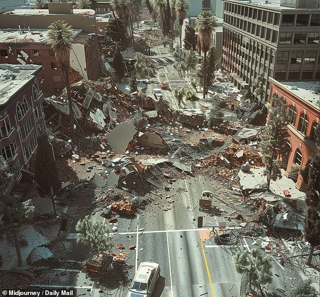 A 700-mile-long fault line that runs along the West Coast is overdue for a massive earthquake that scientists warn could sink parts of the US (STOCK)
