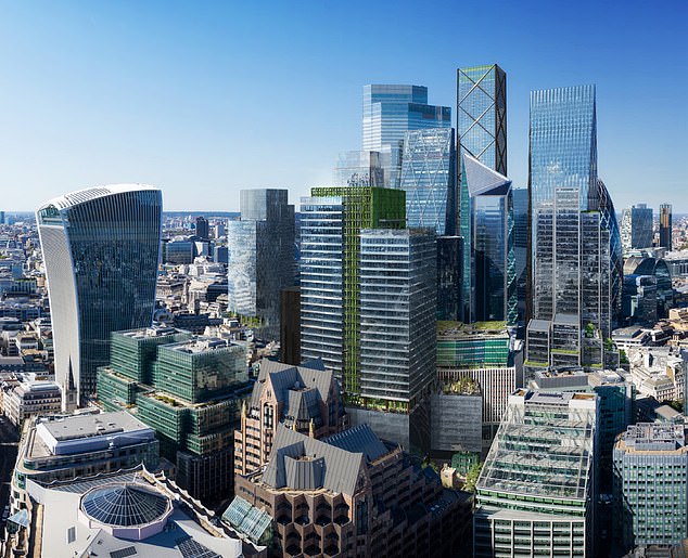Tall order: How the new tower at 50 Fenchurch Street, being built by French group Axa Investment Managers, will look