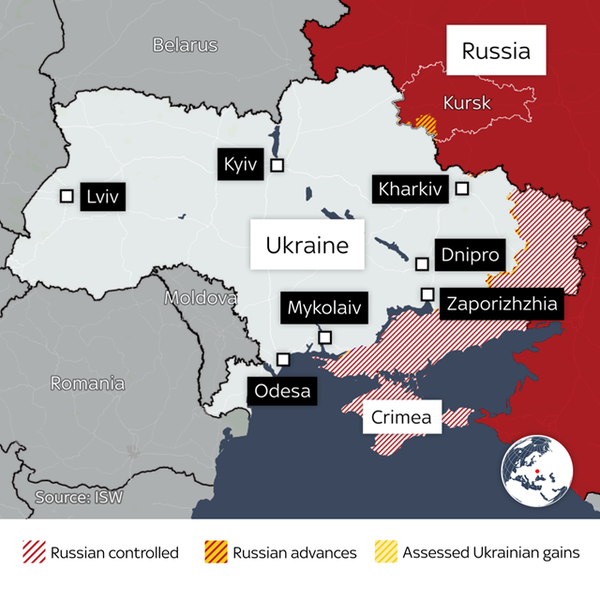 Ukraine Russia war map April 23 2025