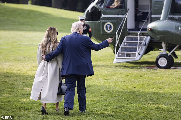 President Donald Trump said he and the Melania Trump would celebrate the first lady's birthday aboard Air Force One
