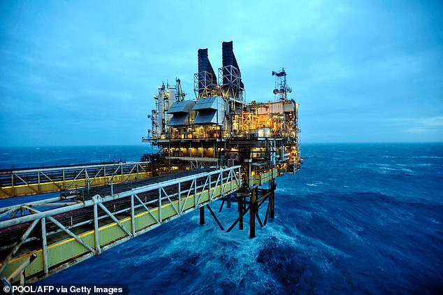 All at sea: Britain's biggest oil firms are set to see their profits drop by nearly $4 billion next week after Donald Trump's tariff chaos caused a slump in global energy prices