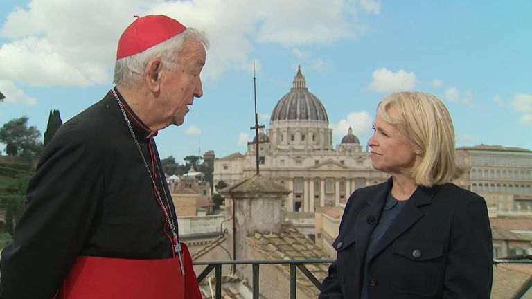 Cardinal Vincent Nichols with Anna Botting
