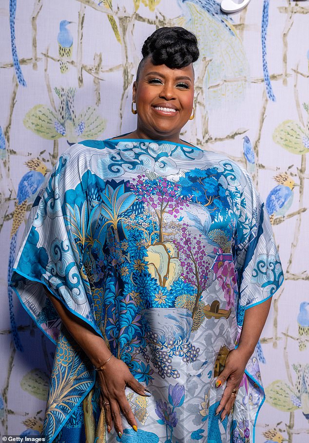 Natasha Rothwell added an extra zinger to her daily dose of X shade thrown at President Donald Trump. Pictured in Beverly Hills this past Thursday