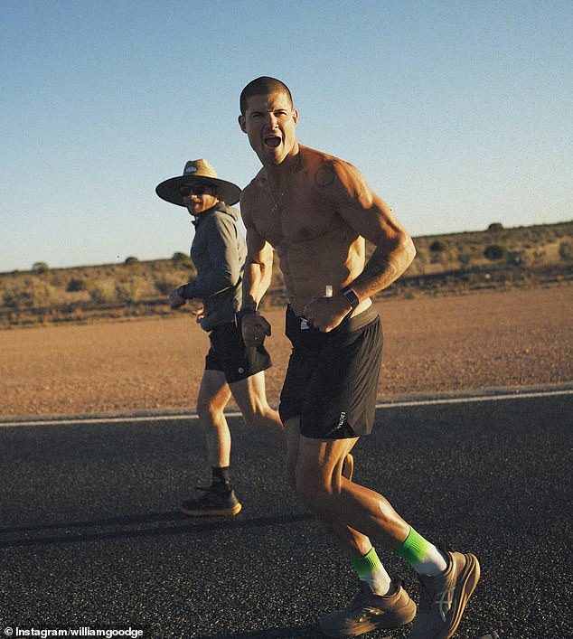 William Goodge is attempting to become the fastest human to run 4000km across Australia