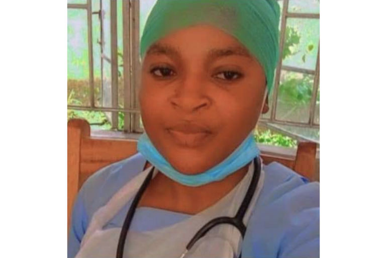 Patricia in scrubs, Makeni Sierra Leone