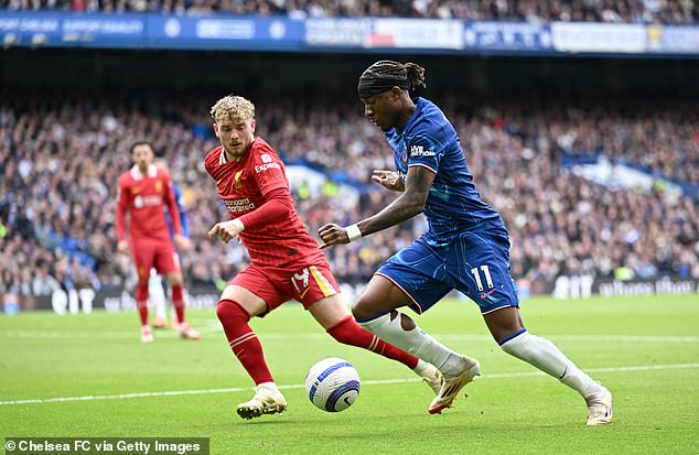 Harvey Elliott (left) had some nice touches in the match but will need to do more