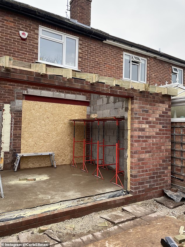The couple extended 3m to the rear of their house and added a bi-fold door opening out to the garden