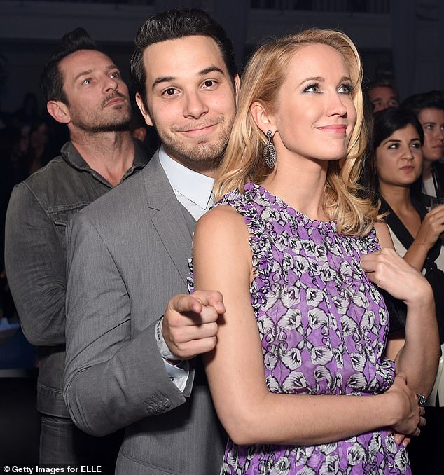 Skylar and Anna began dating in 2013 - the same year she divorced her first husband, Scrubs actor Michael Mosley, whom she had tied the knot with in 2010; Skylar and Anna pictured 2015