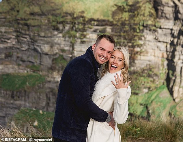 Professional baseball player Trey Mancini, pictured here with wife Sara, was diagnosed with stage three colon cancer at age 28, despite having no symptoms