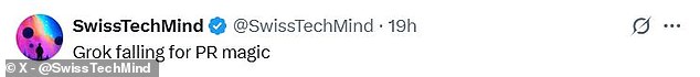 Torn between two of Musk's products, some of the billionaire's fans decided that the AI must be wrong. With one claiming that Grok had fallen for 'PR magic'