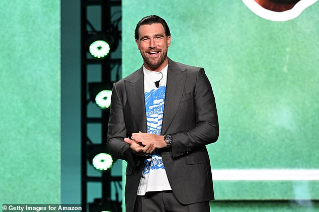 Kelce, 35, pictured at an Amazon Prime event in New York on Monday evening