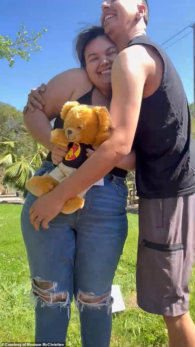 Three days before embarking on the cruise, Monique tragically found out that her baby had no heartbeat during an ultrasound. She's seen with her husband