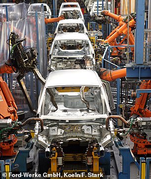 Ford ceased production of the Fiesta - Britain's all-time most popular car - at its Cologne factory (pictured) in July 2023