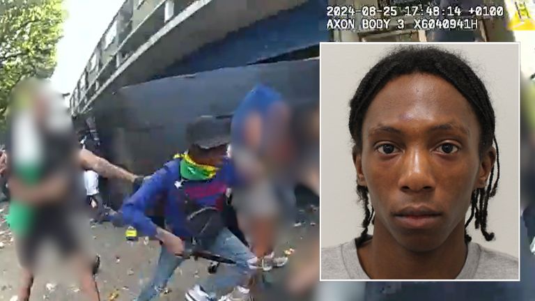 Shakeil Thibou's attack was caught on camera. Pic: Metropolitan Police