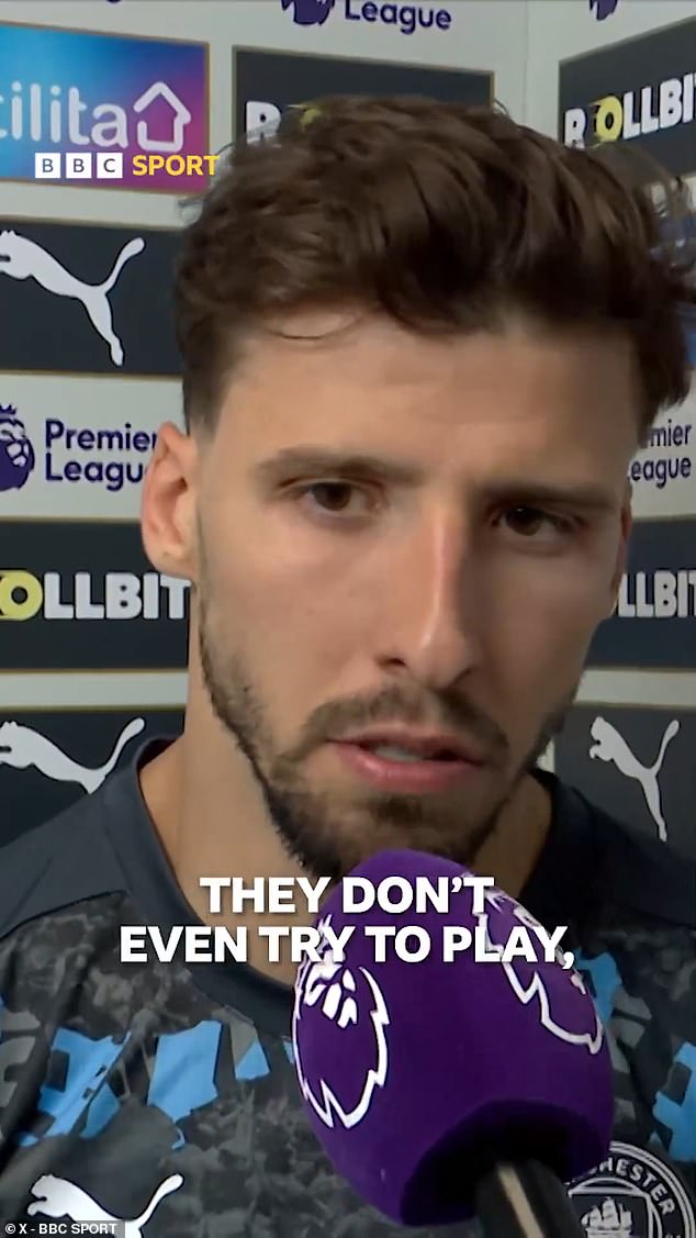 Ruben Dias was complaining about Southampton not wanting to play but what does he expect?