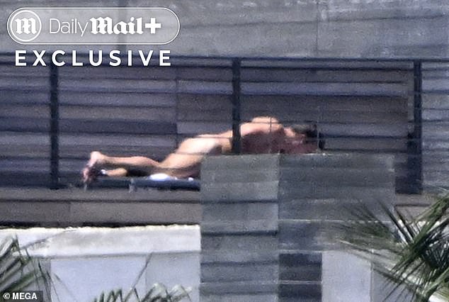 Brady made sure he got an all-over tan as he was seen rolling onto his front back and side during his naked sunbathing