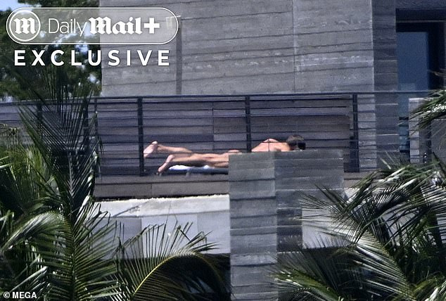 Brady revealed his muscles as he got an all-over tan