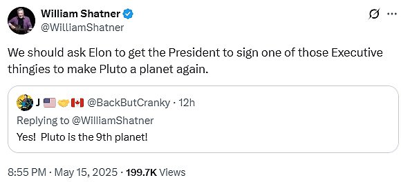 The TV star also called on Elon Musk, a friend of President Trump, to lobby the White House to make the change
