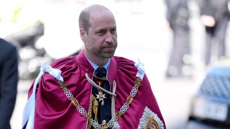 The Prince of Wales was installed as Great Master of the ancient order. Pic: PA