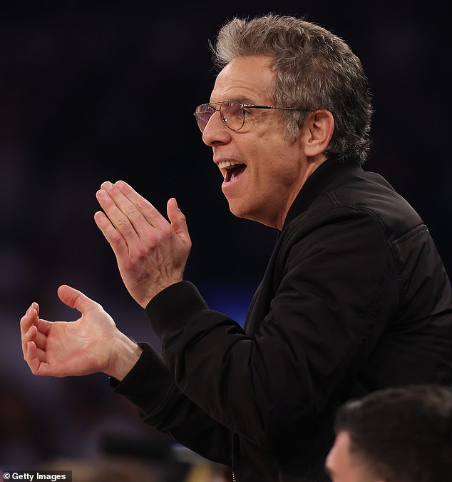 Actor Ben Stiller watched on as the Knicks eliminated the Boston Celtics in Game 6