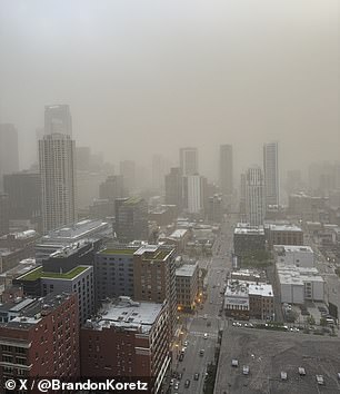 'I live in a high rise downtown and I'm worried the windows are going to blow in,' one user on X wrote