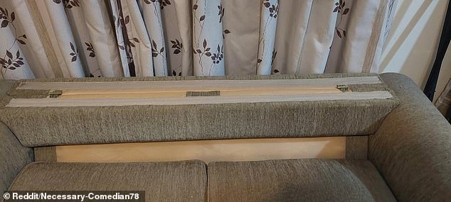 A sofa owner has spent years perplexed by a bendy feature of his couch - before learning the odd feature actually has a simple explanation
