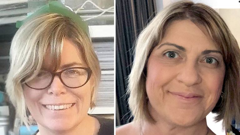 Liz Hopkin and Fiona Elias.
Pic:  Dyfed-Powys Police/PA
