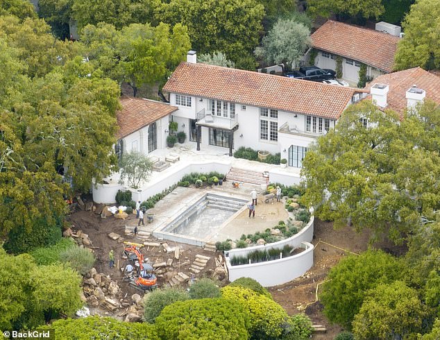 The renovations are almost complete after the Friends actress redid the windows, balconies and added a swimming pool to the backyard