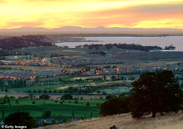 Although Folsom was the highest-ranked California city on the list, it still came in at a modest 119 (pictured: aerial of a neighborhood in Folsom)
