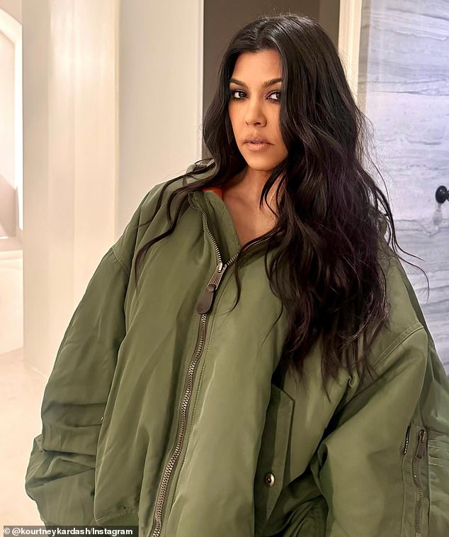 Kourtney continued: 'I had a strong desire to not work and stay home and be with the kids, which is... I would say probably like once a week I'll work'