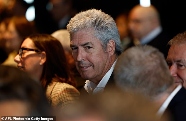 Blues legend Stephen Kernahan (pictured) joined around 600 people at the MCG's members' dining room to pay his respects after Walls coached him to grand final glory in 1987