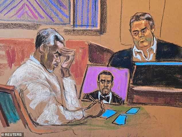 The final witness of the day was Diddy's former assistant George Kaplan who testified that his duties involved buying drugs for him, setting up the hotel room ahead of the Freak Offs and returning to tidy up the aftermath