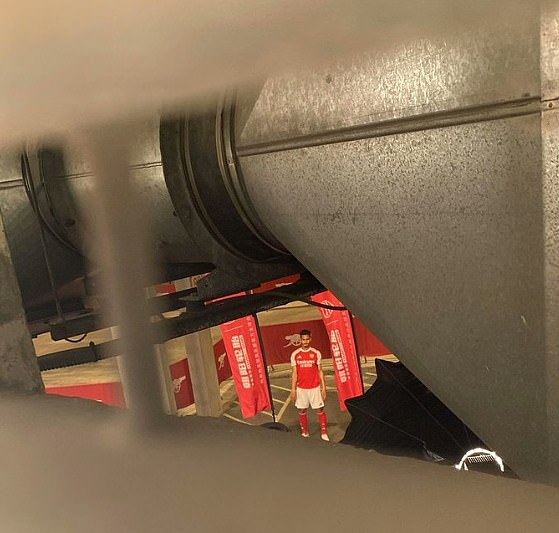 One fan appeared to leak the club's new kit from inside an air vent at the Emirates Stadium
