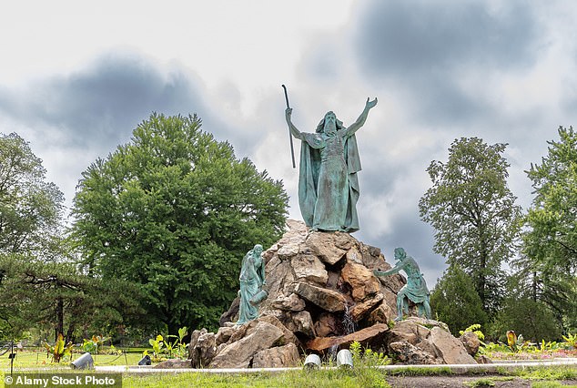 The remains of the newborn were found under the Moses Statue in Albany's Washington Park in 1997