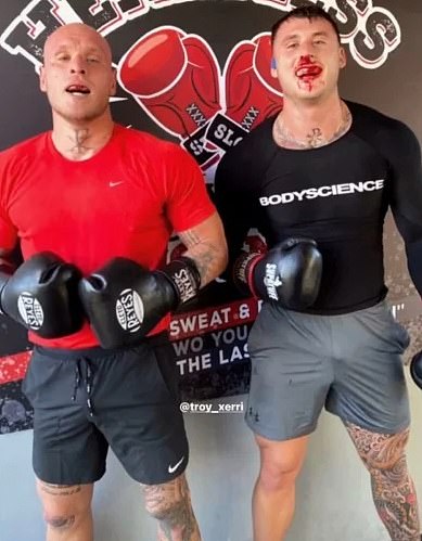 Troy Xerri (left pictured with his brother Bronson right) was charged with breaking and entering a dwelling and inflicting grievous bodily harm
