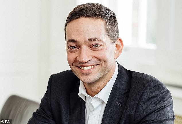On a high: Curry's, led by chief exec Alex Baldock (pictured), upped its forecast saying the figure for the year to May 3 should be £2m higher at £162m