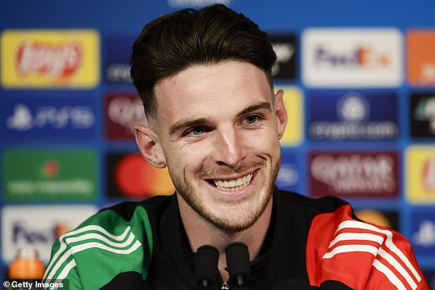 Declan Rice was in a positive mood ahead of Arsenal's crucial semi-final second leg clash
