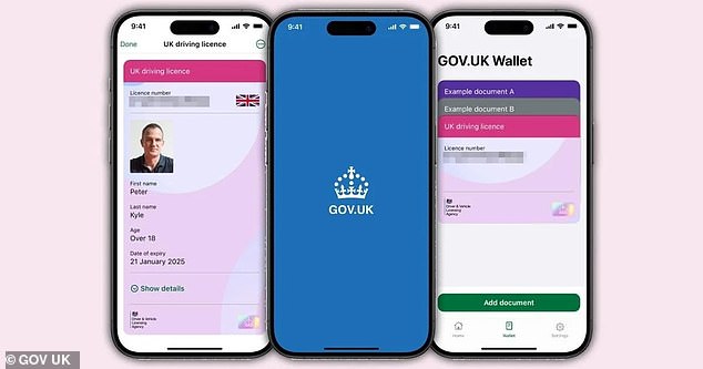 Your digital driving licence will be access through your smartphone, via a GOV.UK Wallet app and you'll be able to show it like you do your bank cards