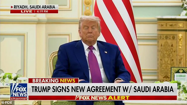 Video of the 78-year-old president shows him seemingly dozing off before jolting awake while in Saudi Arabia this week.