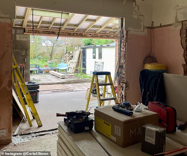 Before: Graphic designer Carla Elliman, 32, decided to overhaul the two-bed 1960s semi she bought two years ago with partner Fraser