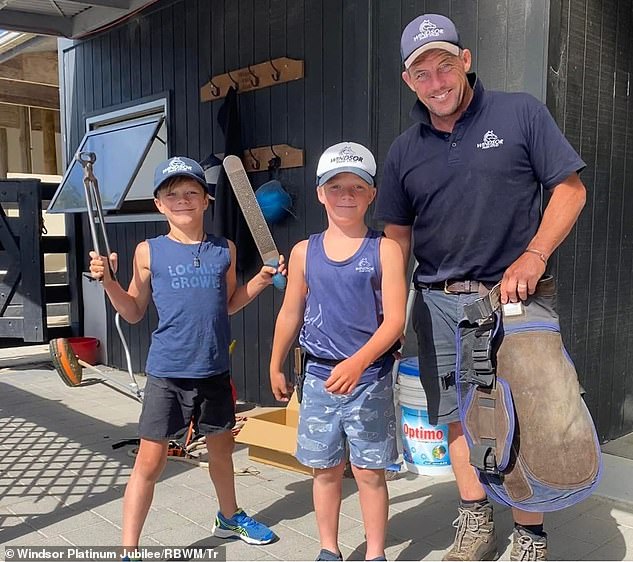 Jimmy Schick (centre) pictured with his father Rodney (right) and brother Oli (left) were said to be out hunting on the Schick family's land when the accident took place on May 11