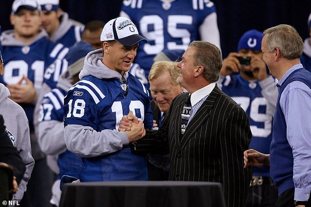 Peyton Manning has paid an emotional tribute to Jim Irsay following the Colts owner's death