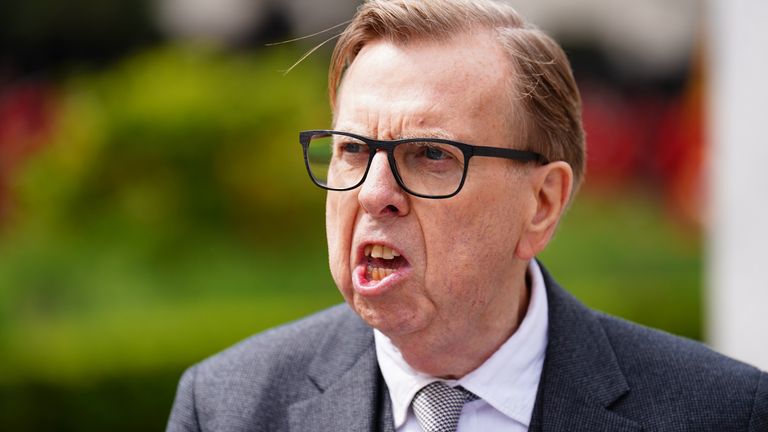 Actor Timothy Spall performs his reading of Sir Winston Churchill's 1945 victory speech, during the 80th anniversary of VE Day, and in honour of those who served during the Second World War, in central London. Picture date: Monday May 5, 2025.

