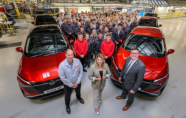 A lifeline for Nissan's UK car factory: Chief exec says it will 'assemble more electric models in Sunderland'